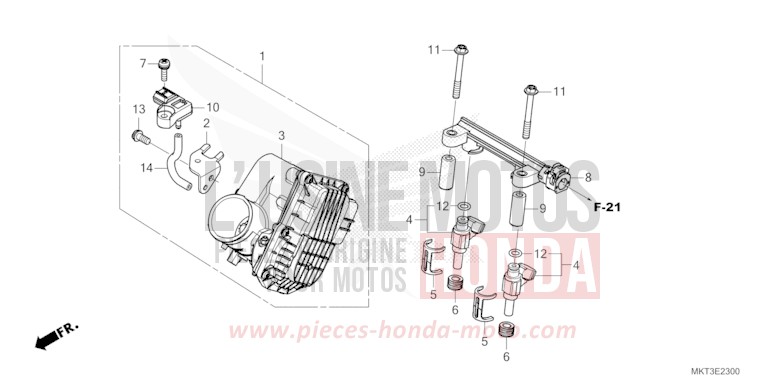THROTTLE BODY for X-ADV 750 GRAPHITE BLACK (NHB01) from 2021